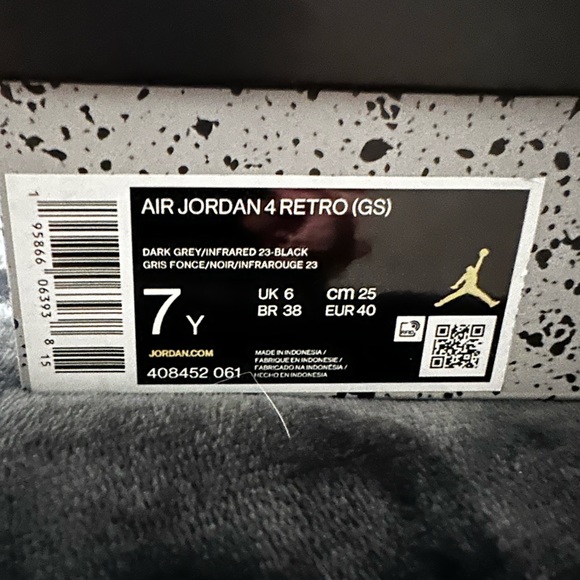 Air Jordan 4 Retro (GS) Size 7 Y - Picture 7 of 7
